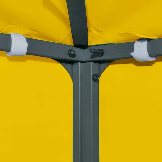 vidaXL Acoperiș Pentru Foișor 2 Niveluri 310gr/m² Galben Cu Acoperire PVC 3x4m