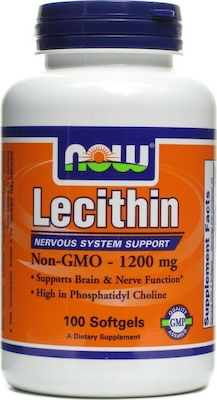 Now Foods Lecithin Συμπλήρωμα Διατροφής με Λεκιθίνη 1200mg 100 μαλακές κάψουλες