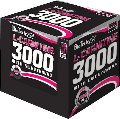 Biotech USA L-Carnitine cu Carnitină 3000mg și Gust Portocaliu 20 x 25ml