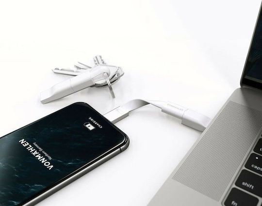 Vonmählen High Five Конвертор USB-A / USB-C мъжки към Lightning / USB-C / micro USB мъжки Бял 1бр