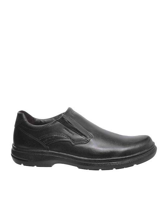 Pegada Men's Leather Casual Shoes Black