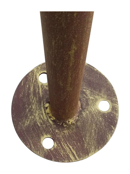 Pergolă De Grădină Din Metal Cu Tavan În Culoare Maro 300x300x250cm