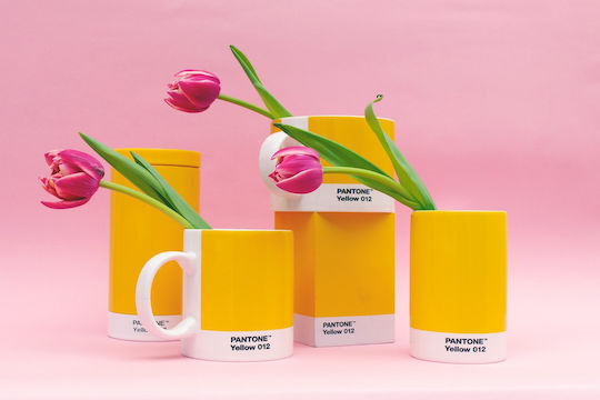 Pantone Lifestyle Tasse Espresso aus Porzellan Gelb 120ml