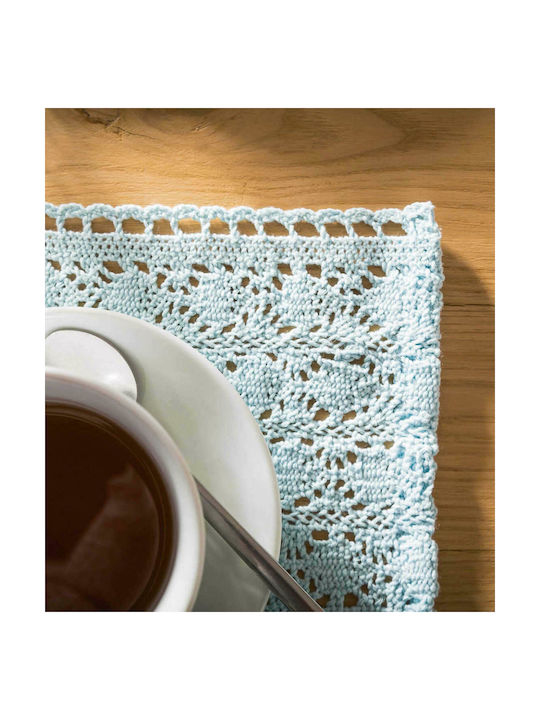 Gofis Home Chrochet Σουπλά Υφασμάτινο Σιέλ 50x32cm 2τμχ