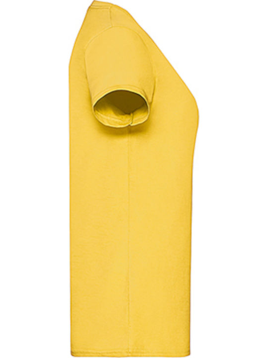Fruit of the Loom Valueweight T Γυναικείο Διαφημιστικό T-shirt Κοντομάνικο Sunflower