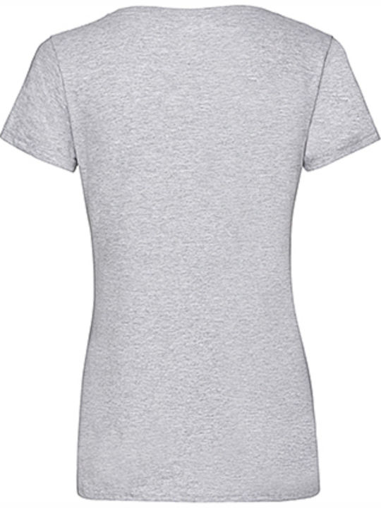 Fruit of the Loom Valueweight V Τ Women's Short Sleeve Promotional T-Shirt Heather grey