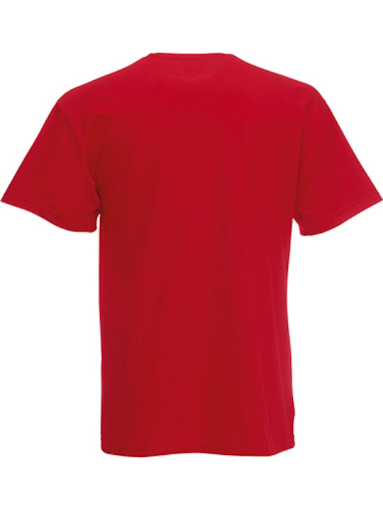 Fruit of the Loom Super Premium T Werbe-T-Shirt in Rot Farbe