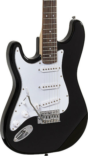 Soundsation Rider Standard S Ηλεκτρική Κιθάρα για Αριστερόχειρες ST Style με SSS Διάταξη Μαγνητών Black