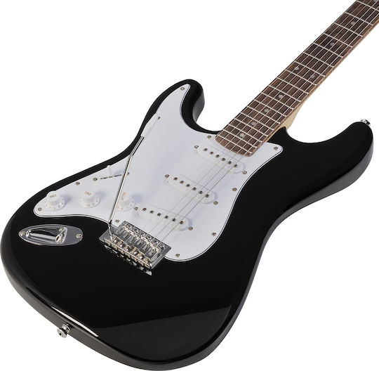 Soundsation Rider Standard S Ηλεκτρική Κιθάρα για Αριστερόχειρες ST Style με SSS Διάταξη Μαγνητών Black
