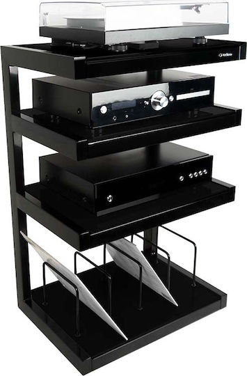 NorStone Esse Vinyl Мебел за Hi-Fi Черен 57x86x40см