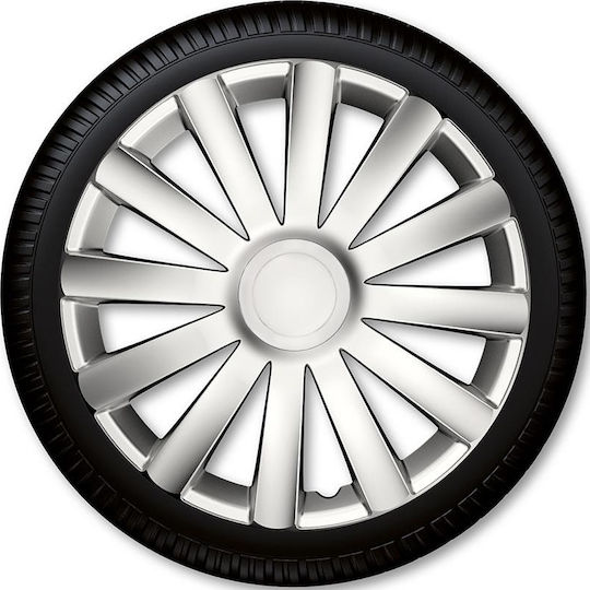Autoline Set Capace De Roți Auto Spyder 17" 4 Bucăți Argintii