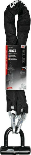 Lampa Atrox 90cm Motorcycle Anti-Theft Chain with Lock in Black