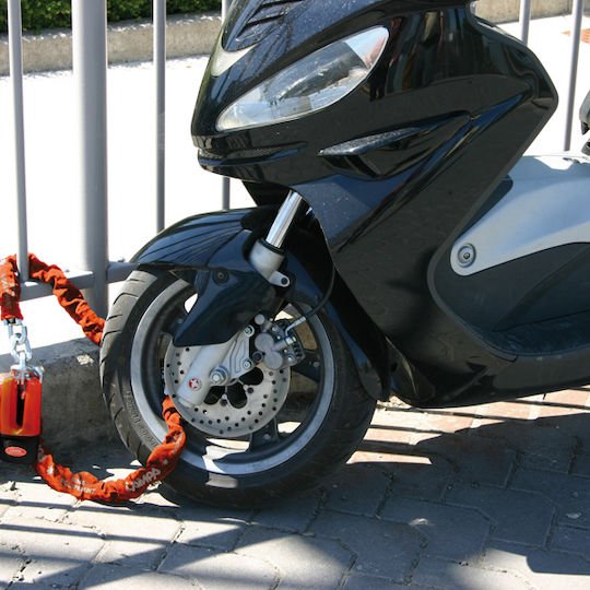 Lampa Poker Lanț antifurt motocicletă cu zăvor și lungime 120cm Portocaliu Culoare