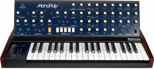 Behringer Synthesizer MonoPoly με 37 SemiWeighted Πλήκτρα Μπλε