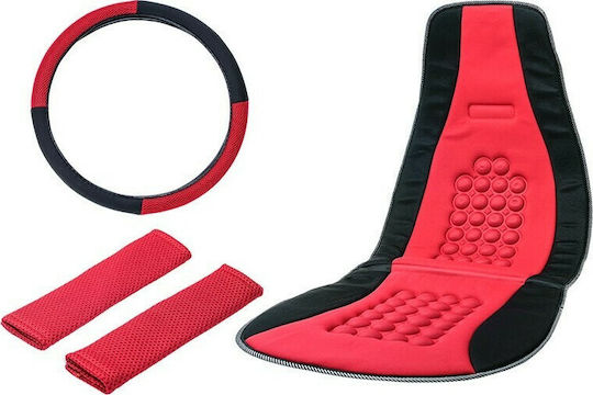 Car Seat Back Set 2pcs Polyester Red