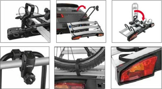 Menabo Alcor 3 Car Bike Tow Hitch Rack for 3 Bikes