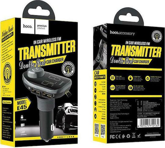 Hoco FM Transmitter Autovehicul E45 cu USB / Bluetooth