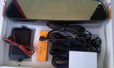 Car Mirror Parking System and 4 Sensors in Black Colour