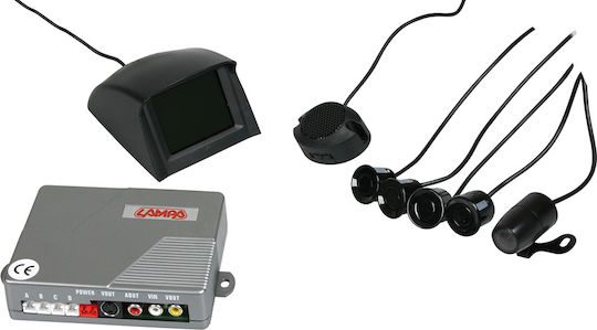 Lampa Car Parking System with Camera / Screen / Buzzer and 4 Sensors in Black Color
