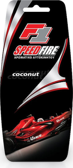 Ucare Αρωματική Καρτέλα Κρεμαστή Αυτοκινήτου F1 Coconut