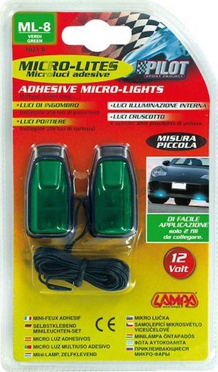 Lampa Φλας Led 12V Universal Small Πράσινο 2τμχ