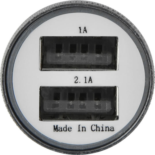Lamtech Φορτιστής Αυτοκινήτου 12W 2.1A με Θύρες: 2xUSB Μαύρος