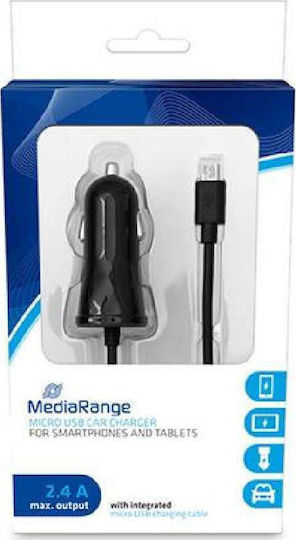 MediaRange Car Charger Black Total Intensity 1A with Cable Micro-USB