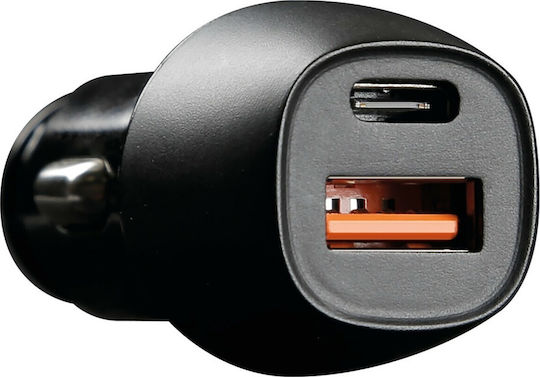 Lampa Φορτιστής Αυτοκινήτου 18W με Θύρες: 2xUSB μαζί με Καλώδιο Lightning