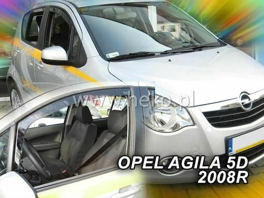 Heko Set of Windbreakers Front Car Dark Fime for Opel Agila 2pcs