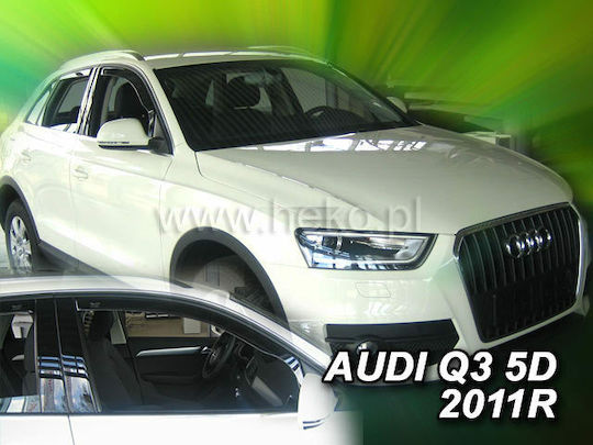 Heko Set of Windbreakers Front Car Dark Fime for Audi Q3 2pcs