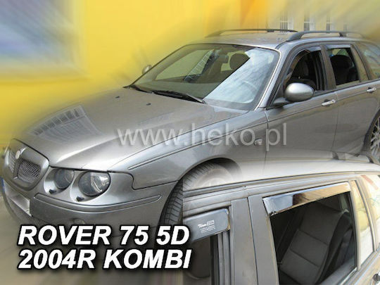 Heko Set of Windbreakers Front and Rear Car Dark Fime for Mercedes-Benz S 4pcs