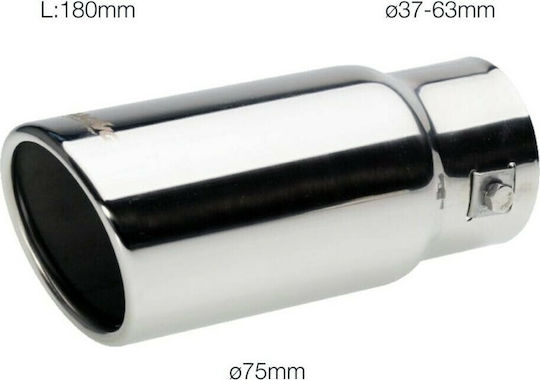Simoni Racing Μπούκα Στρογγυλή Inox 37-63mm Universal