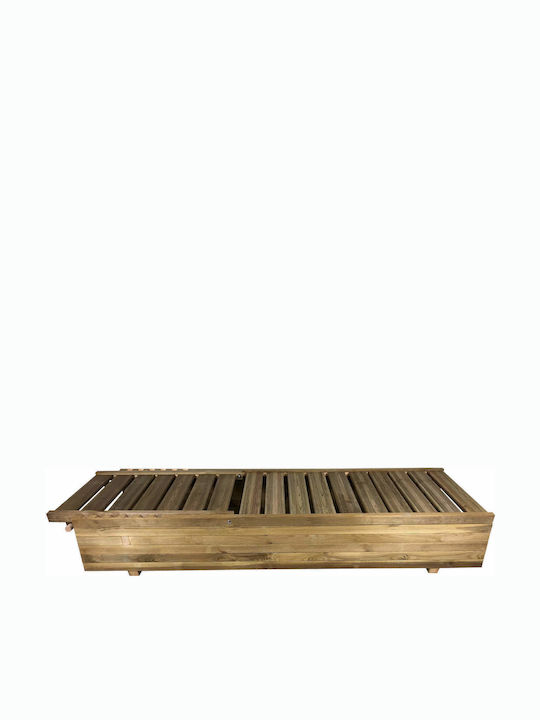 Liegestuhl Hölzernes Braun 200x68x32cm.