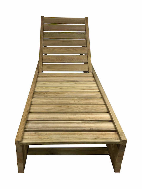 Liegestuhl Hölzernes Braun 200x68x32cm.