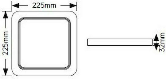 Geyer Platz Draußen LED Panel 18W mit Warmes Weiß Licht 3000K
