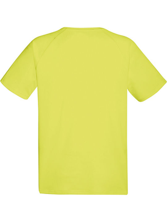 Fruit of the Loom Performance T Ανδρικό Διαφημιστικό T-shirt Κοντομάνικο Bright Yellow