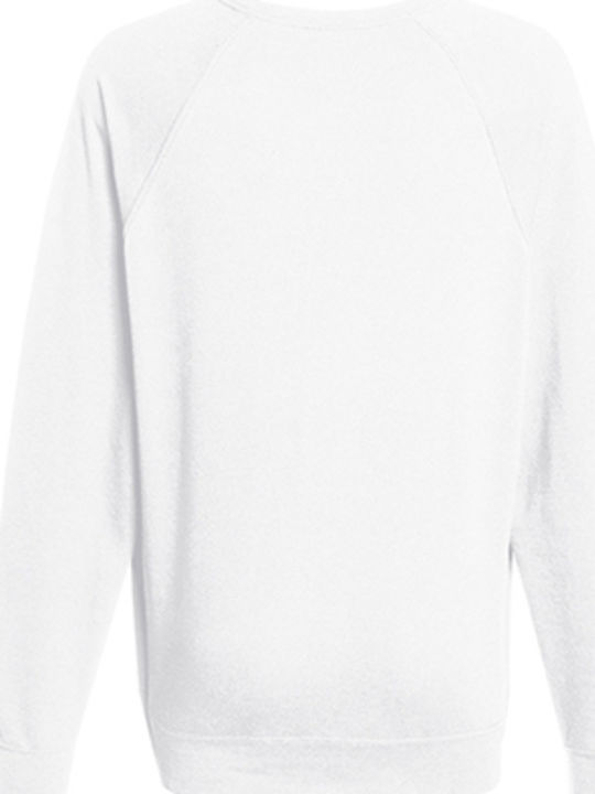 Fruit of the Loom Lightweight Raglan Men's Long Sleeve Promotional Blouse White