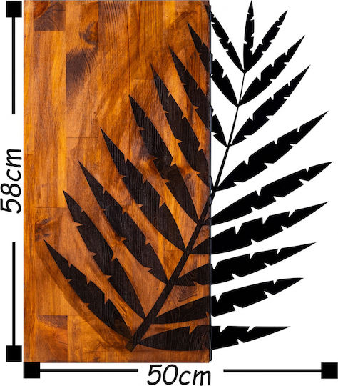 HomeMarkt 3D Mixed Art Leaf 50x3x58cm