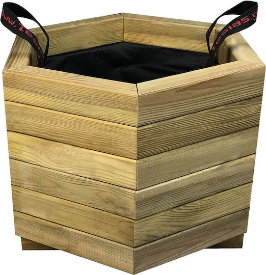 Tesias Hexagonal Planter Pot Wooden Tesias Hexagonal Planter Pot Wooden