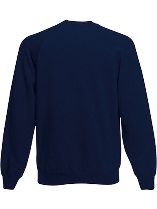 Fruit of the Loom Classic Raglan Men's Long Sleeve Promotional Sweatshirt Deep Navy