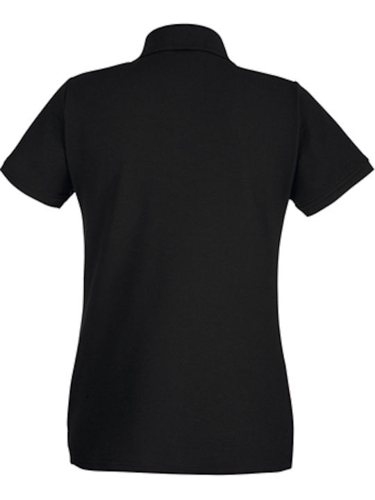 Fruit of the Loom Premium Women's Short Sleeve Promotional Blouse Black