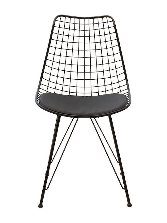 Taj Stühle Speisesaal Schwarz 1Stück 49x58x88.5cm