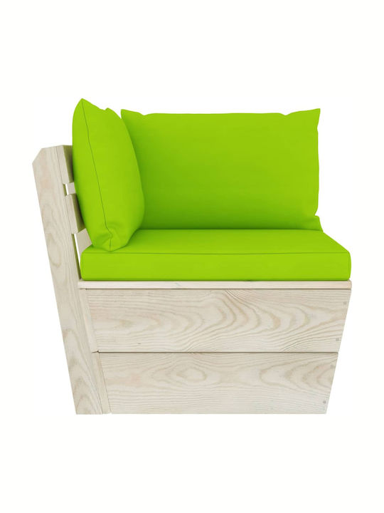 Corner Sofa Outdoor from Pallets with Pillows 60x60x65cm