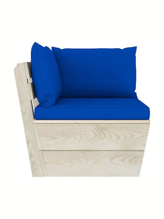 Corner Sofa Outdoor from Pallets with Pillows 60x60x65cm