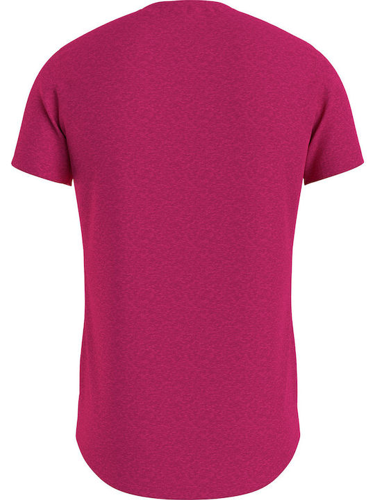 Tommy Hilfiger Tricou pentru bărbați cu mâneci scurte Fuchsia