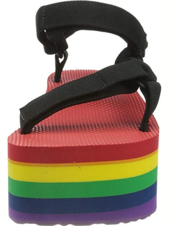 Universal Rainbow Pride Дамски Сандали Flatforms Черни