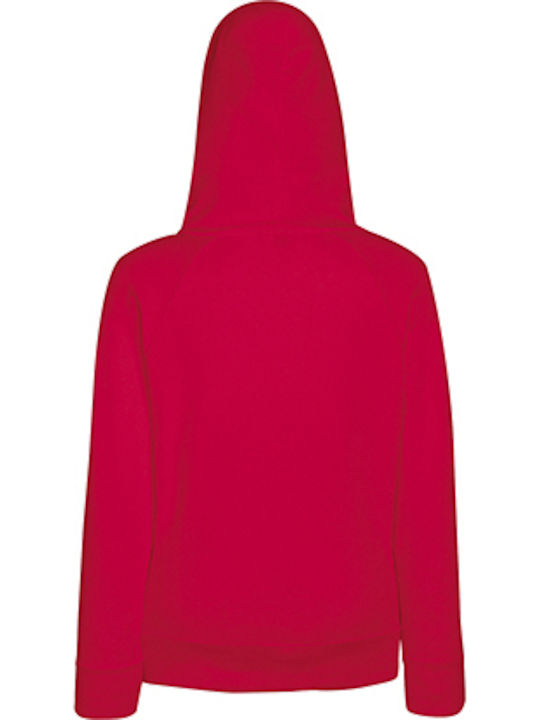 Fruit of the Loom Ladies Lightweight Werbe-Hoodie in Rot Farbe