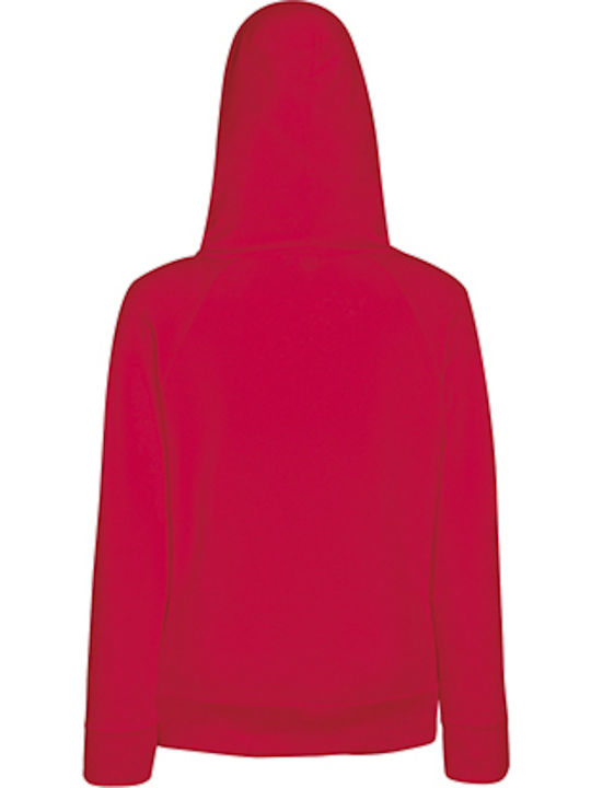 Fruit of the Loom Ladies Lightweight Werbe-Hoodie in Rot Farbe