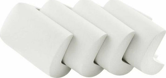 Iso Trade Protection Corner with Sticker made of Plastic in White Color 4pcs