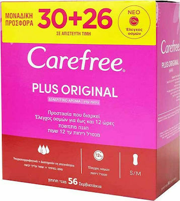 CareFree Plus Normal Daily Liners for Normal Flow 2.5 Drop 30pcs & 26pcs